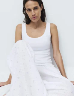 Pure Cotton Floral Check Pyjama Bottoms