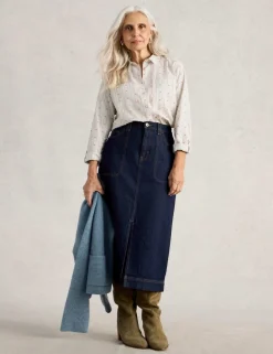Pure Cotton Floral Collared Shirt