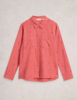 Pure Cotton Floral Collared Shirt