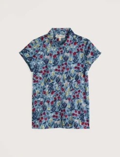 Pure Cotton Floral Collared Shirt