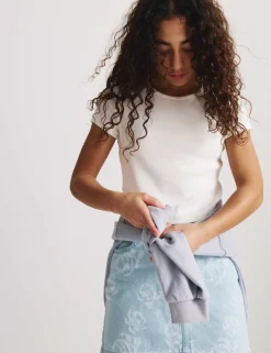 Pure Cotton Floral Denim Skirt (2-16 Yrs)