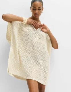 Pure Cotton Floral Detail Mini Kaftan