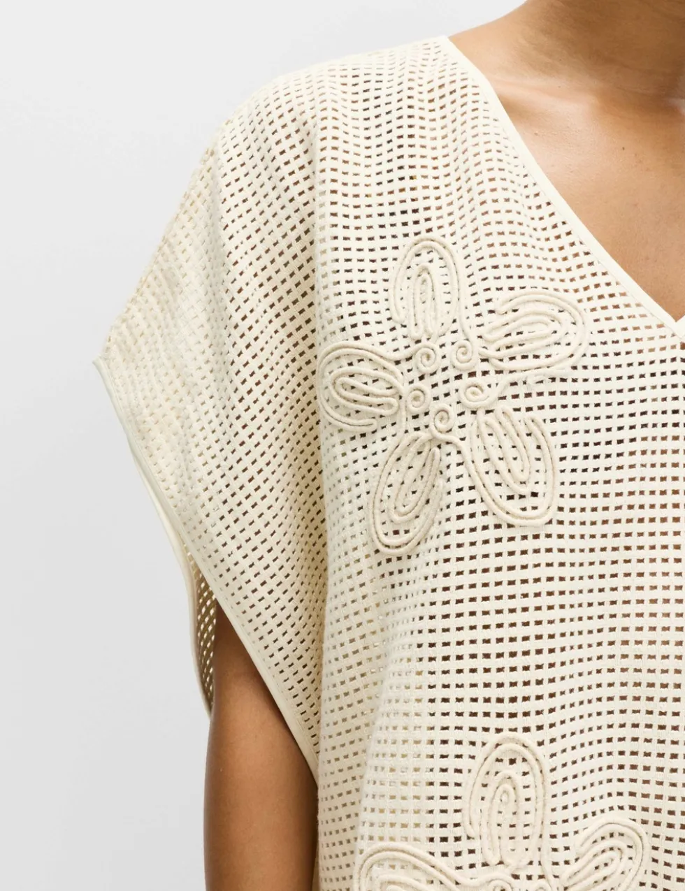 Pure Cotton Floral Detail Mini Kaftan