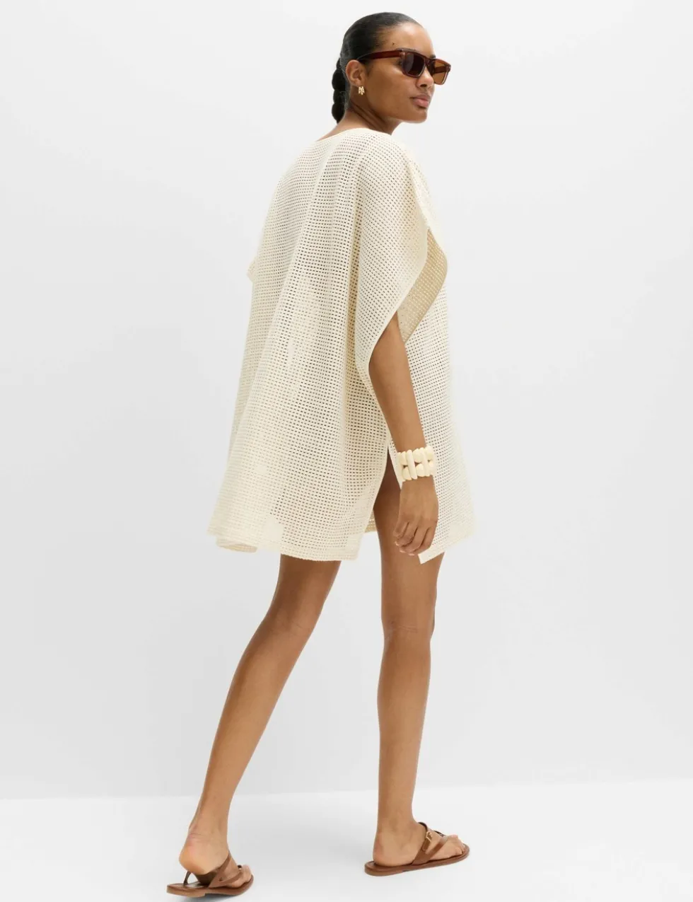Pure Cotton Floral Detail Mini Kaftan