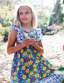 Pure Cotton Floral Dress (2-12 Yrs)