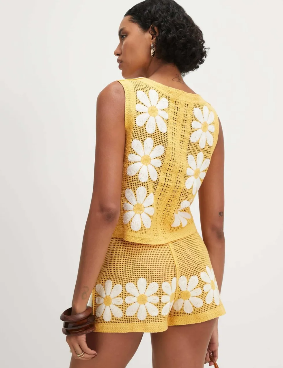Pure Cotton Floral Embroidered Shorts
