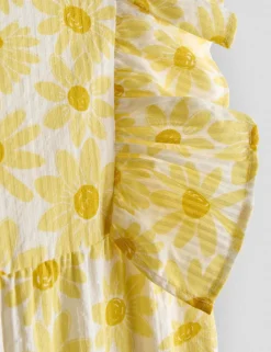 Pure Cotton Floral Frill Jumpsuit (6 Mths-9 Yrs)