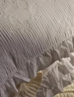 Pure Cotton Floral Jacquard Ruffle Bedding Set