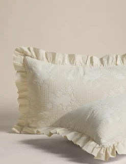 Pure Cotton Floral Jacquard Ruffle Bedding Set