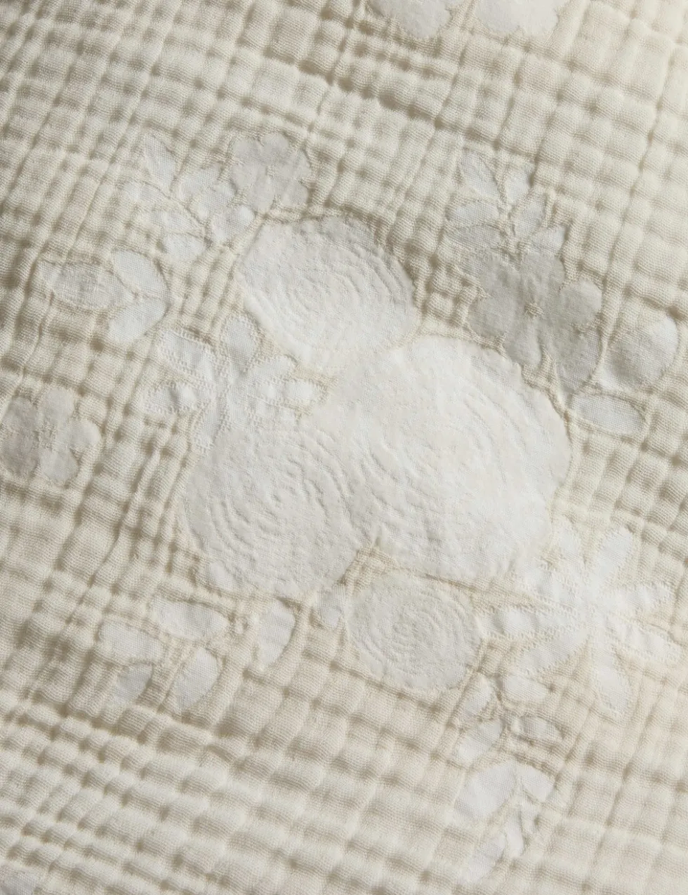 Pure Cotton Floral Jacquard Ruffle Bedding Set