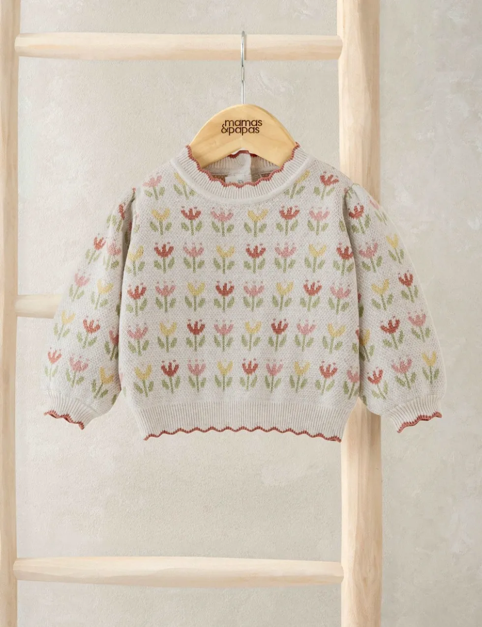 Pure Cotton Floral Jumper (0 Mths-3 Yrs)