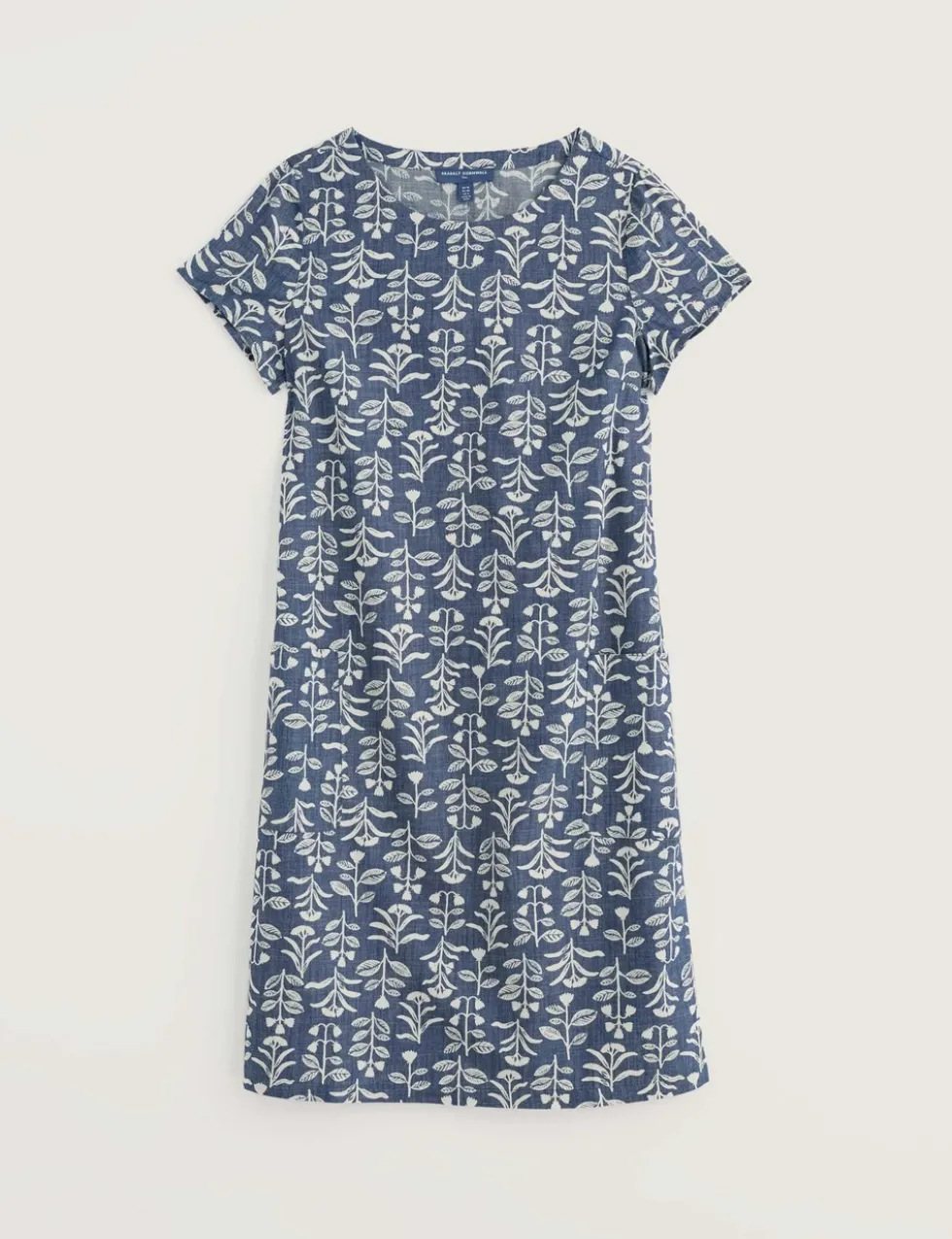 Pure Cotton Floral Knee Length Shift Dress