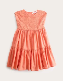 Pure Cotton Floral Lace Dress (2-10 Yrs)