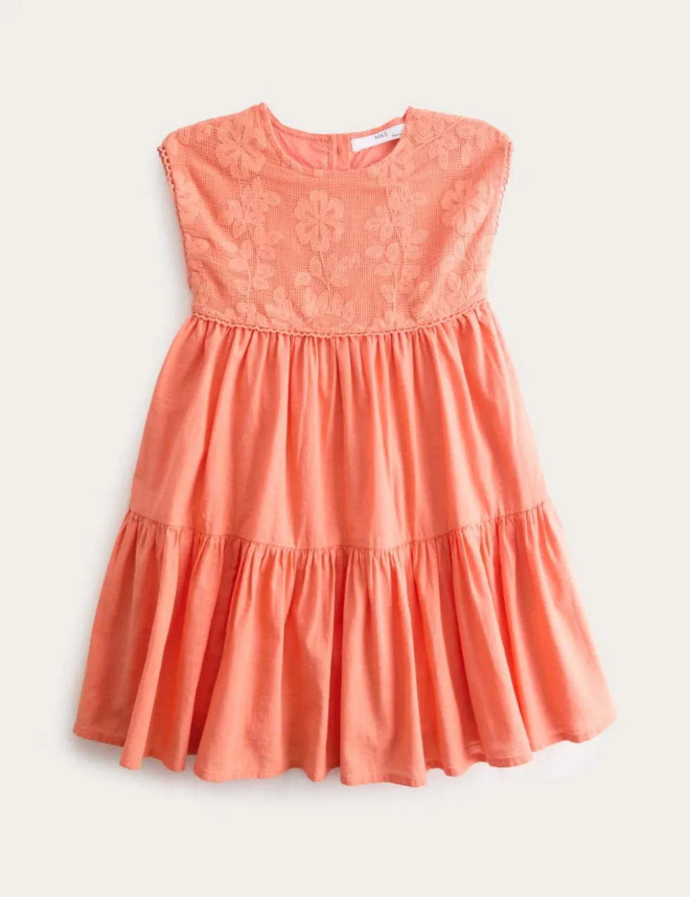 Pure Cotton Floral Lace Dress (2-10 Yrs)