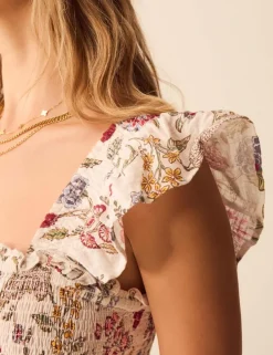 Pure Cotton Floral Maxi Beach Dress