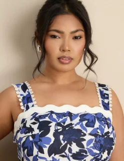 Pure Cotton Floral Maxi Smock Dress