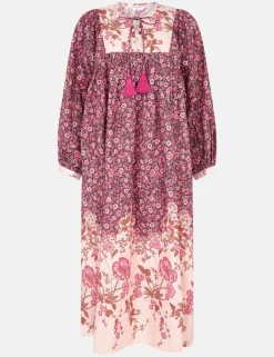 Pure Cotton Floral Midi Kaftan
