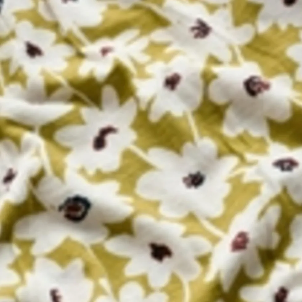 Pure Cotton Floral Midi Waisted Dress