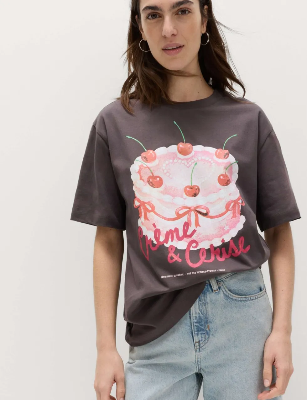Pure Cotton Floral Oversized Graphic T-Shirt