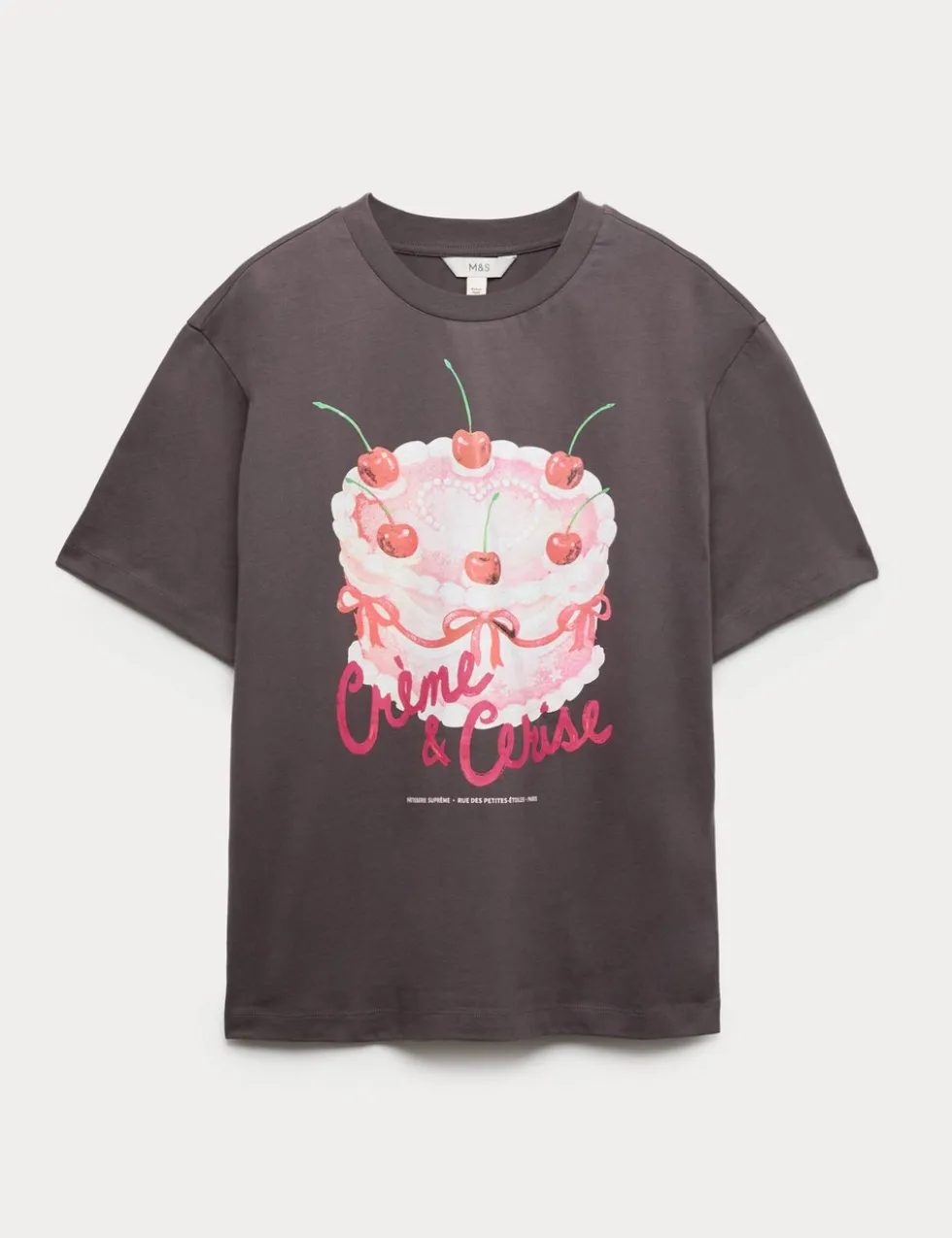 Pure Cotton Floral Oversized Graphic T-Shirt