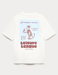Pure Cotton Floral Oversized Graphic T-Shirt