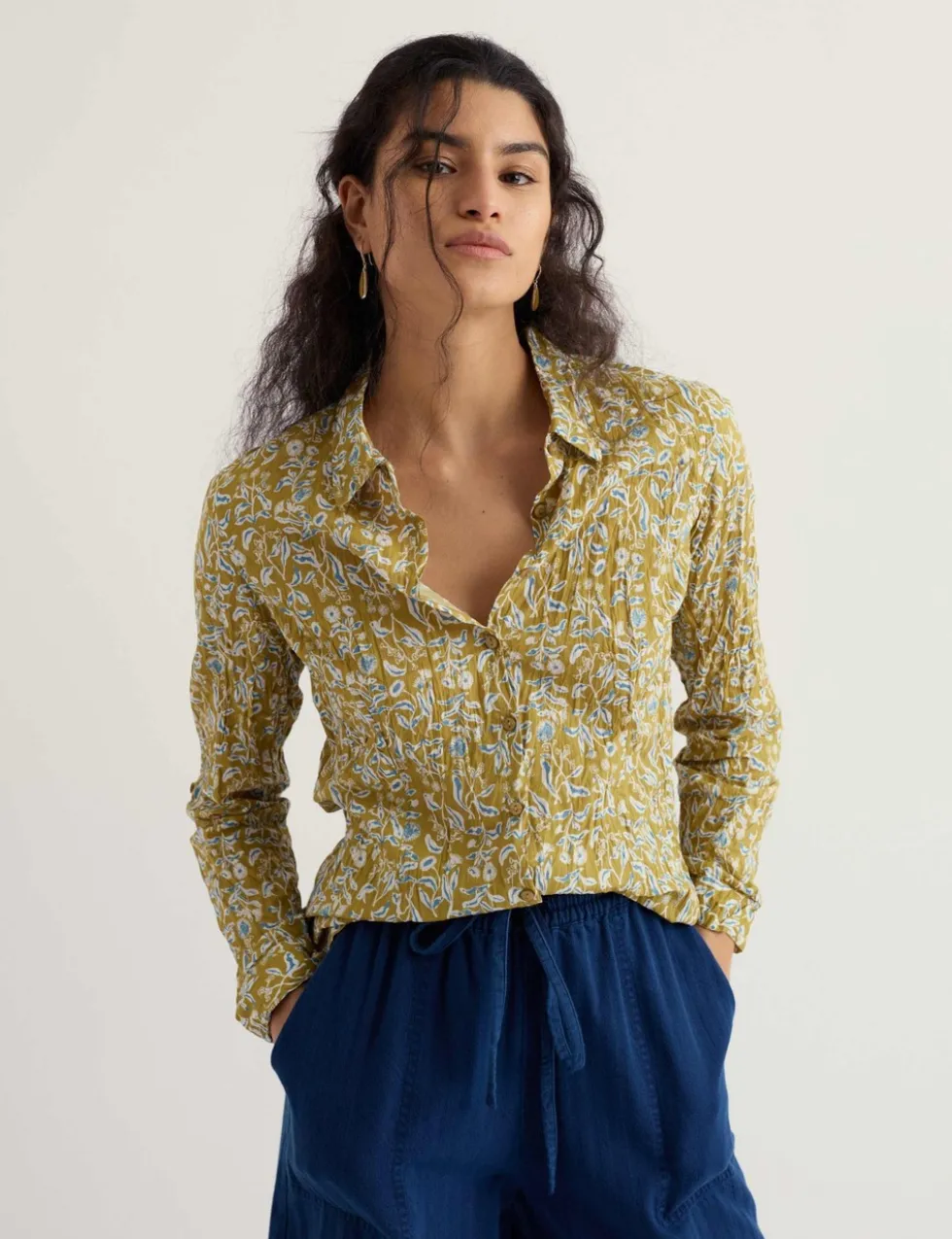 Pure Cotton Floral Print Shirt