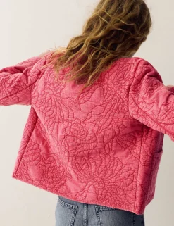 Pure Cotton Floral Quilted Jacket