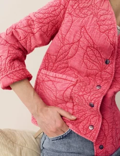 Pure Cotton Floral Quilted Jacket
