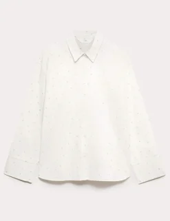Pure Cotton Floral Revere Pyjama Top