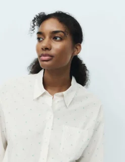 Pure Cotton Floral Revere Pyjama Top