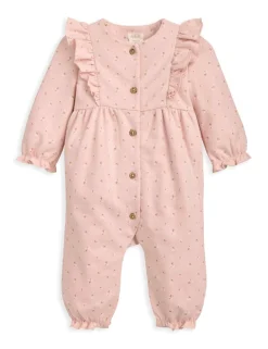 Pure Cotton Floral Romper (0-12 Mths)