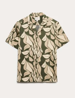 Pure Cotton Floral Short Sleeve Shirt