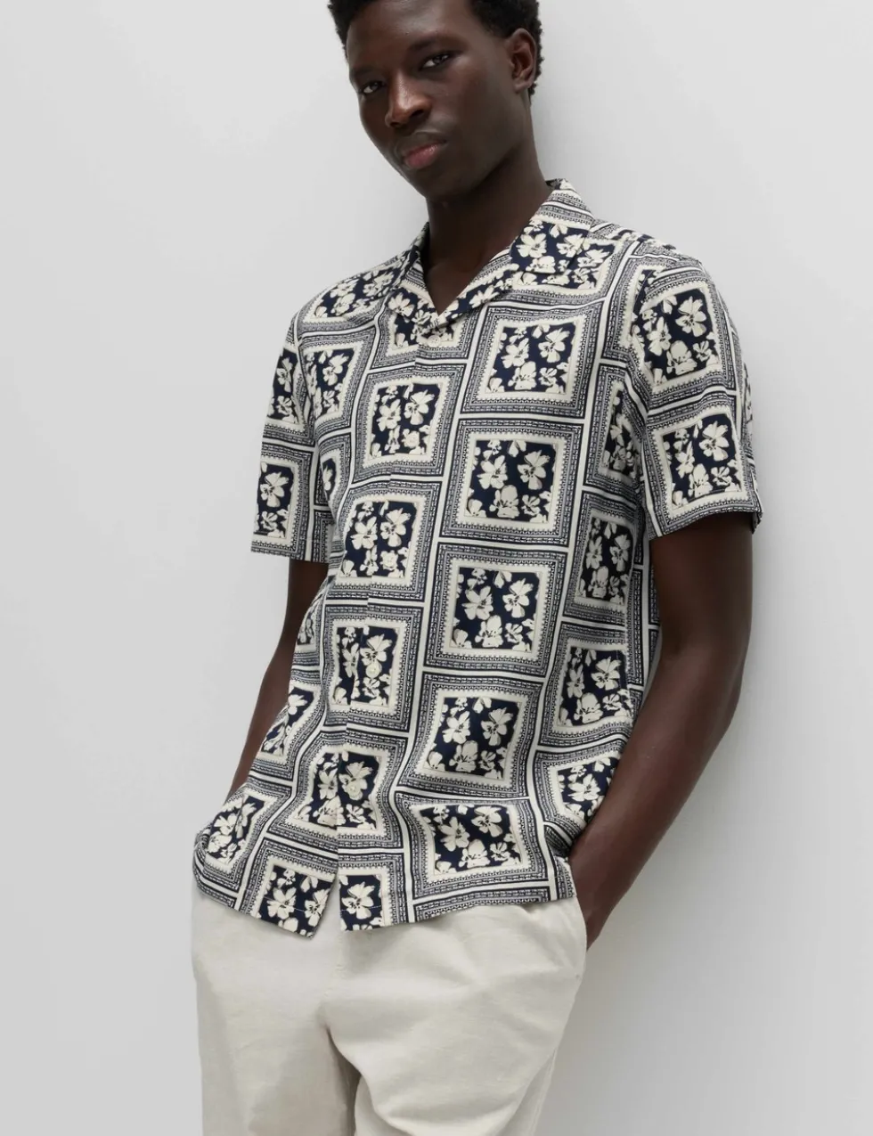 Pure Cotton Floral Short Sleeve Shirt