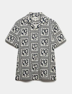 Pure Cotton Floral Short Sleeve Shirt