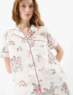 Pure Cotton Floral Shortie Set