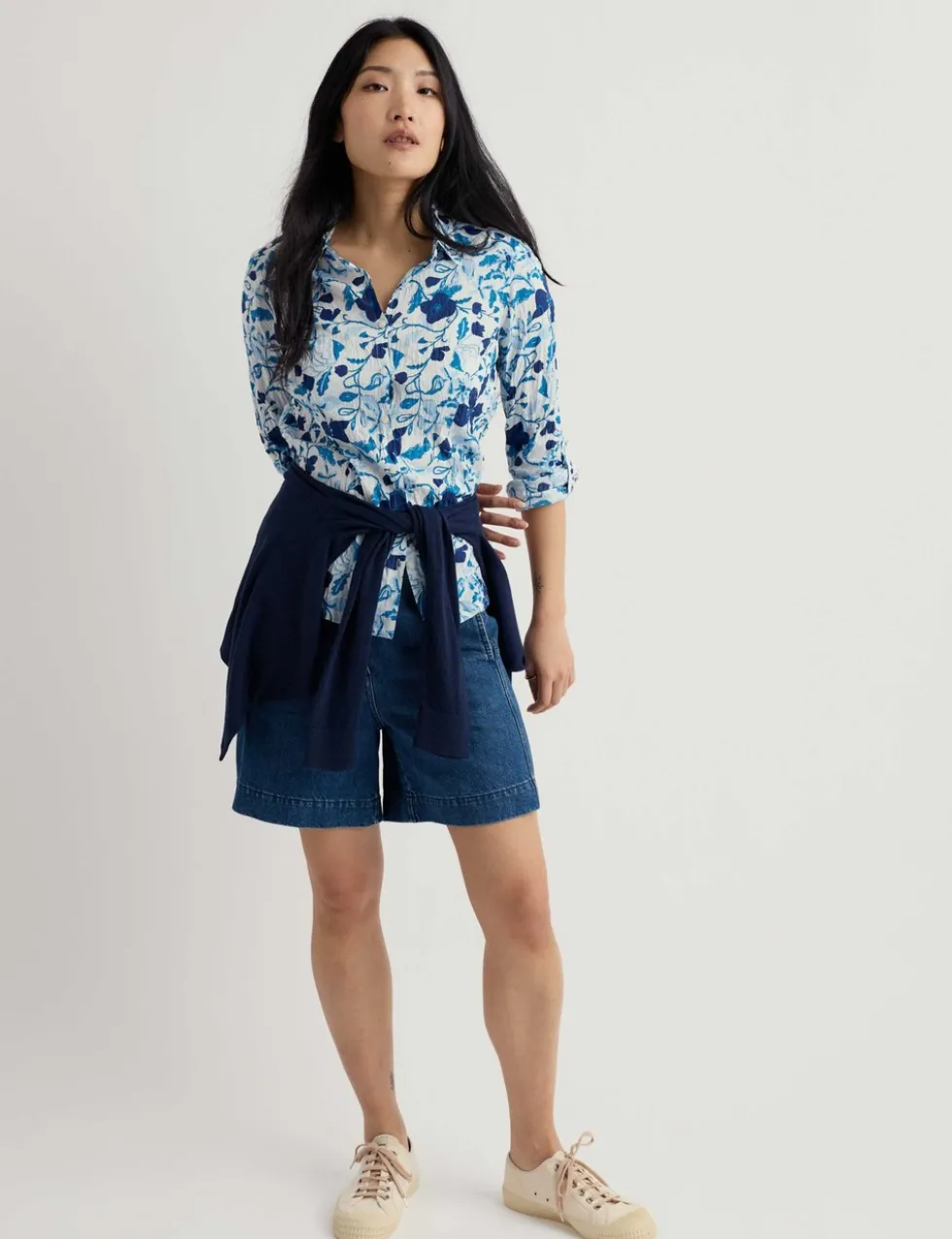 Pure Cotton Floral Textured Shirt