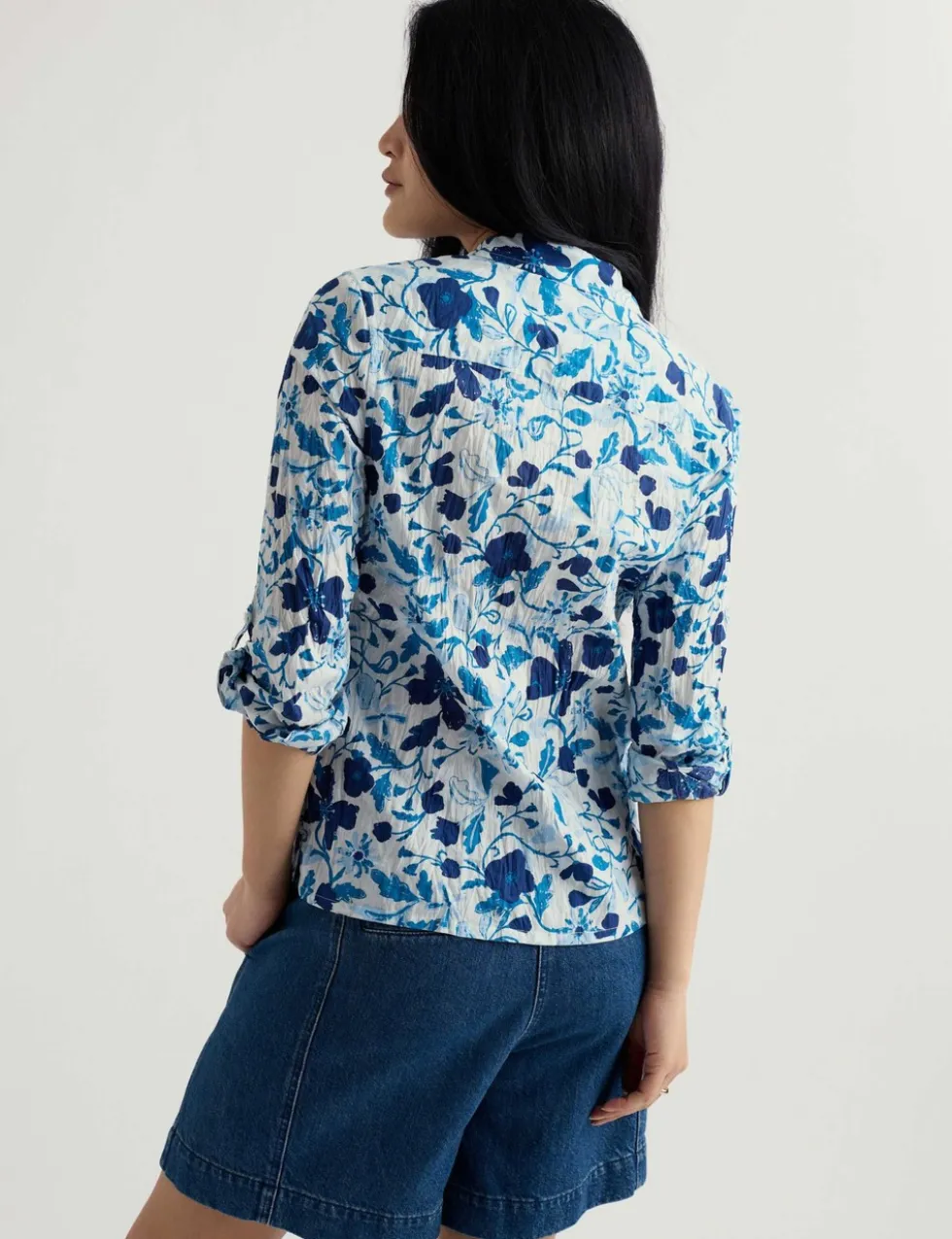 Pure Cotton Floral Textured Shirt