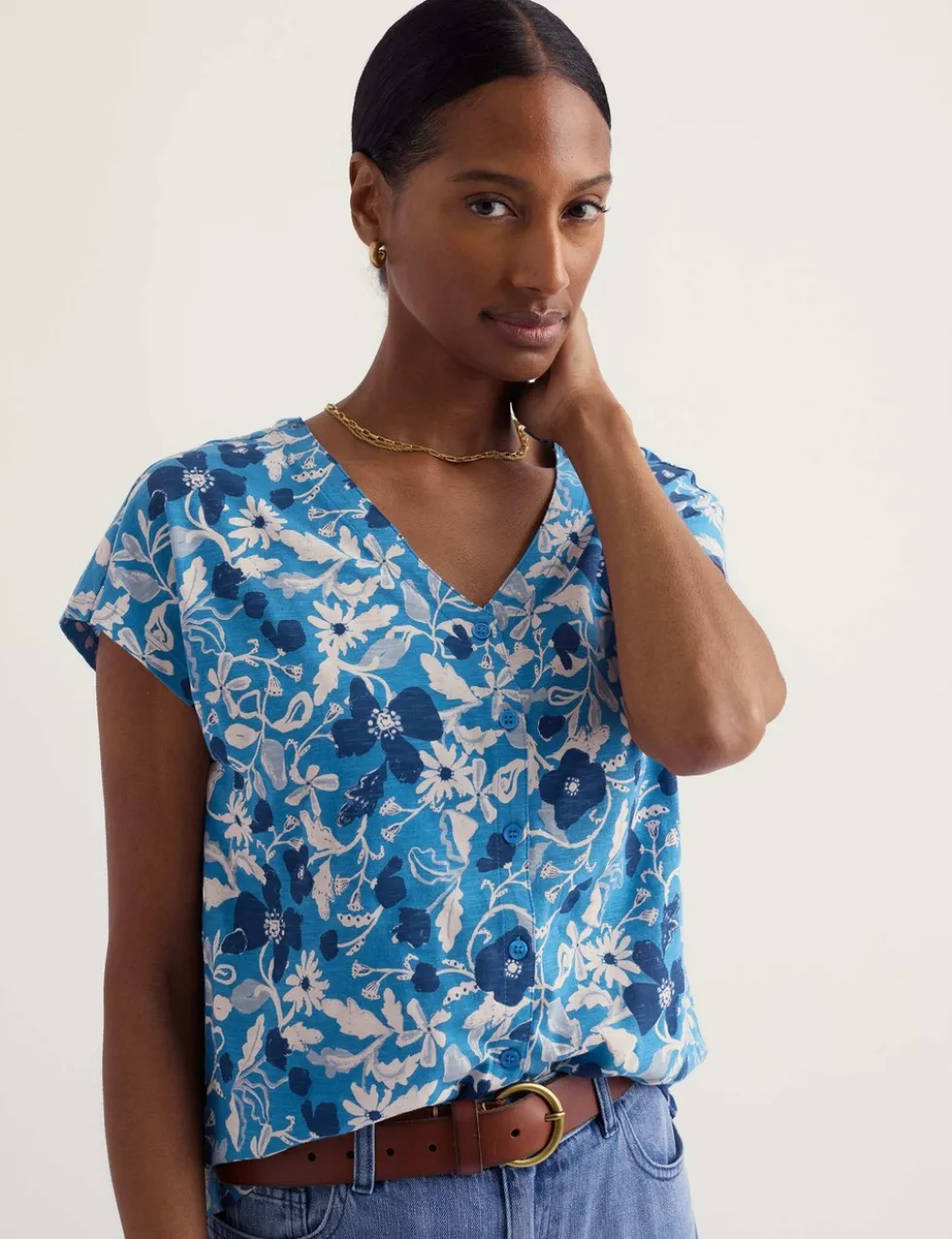 Pure Cotton Floral Top