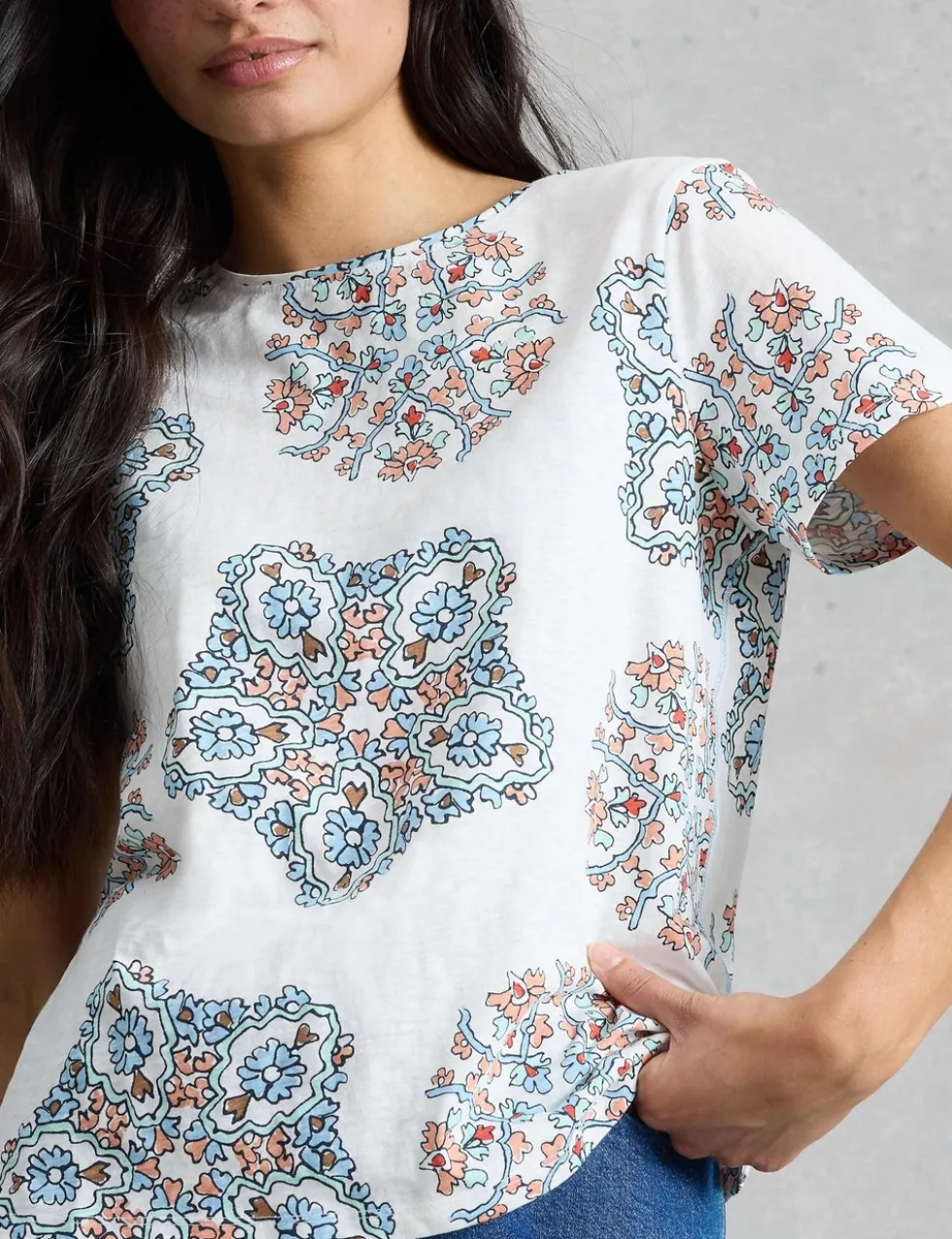 Pure Cotton Floral T-Shirt