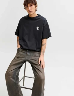 Pure Cotton Flower Graphic T-Shirt