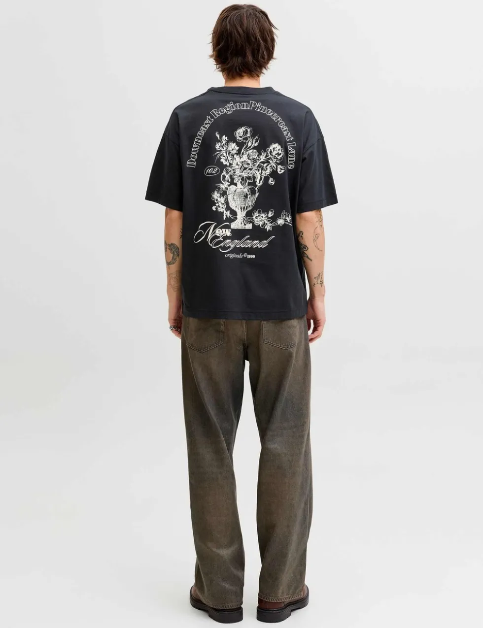 Pure Cotton Flower Graphic T-Shirt