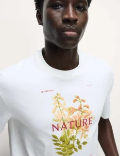 Pure Cotton Flower Graphic T-Shirt