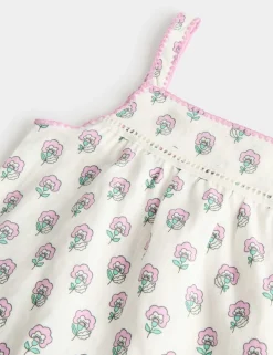 Pure Cotton Flower Print Pyjamas (1-8 Yrs)