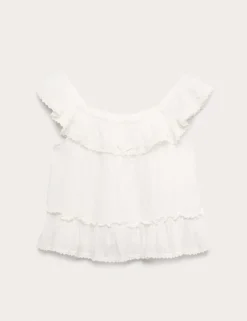 Pure Cotton Frill Top (6-16 Yrs)