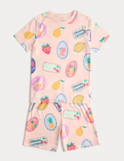 Pure Cotton Fruit Pyjamas (1-16 Yrs)