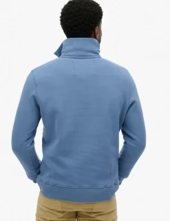 Pure Cotton Funnel Neck Half Zip Sweatshirt