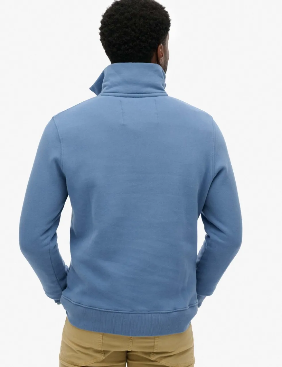 Pure Cotton Funnel Neck Half Zip Sweatshirt