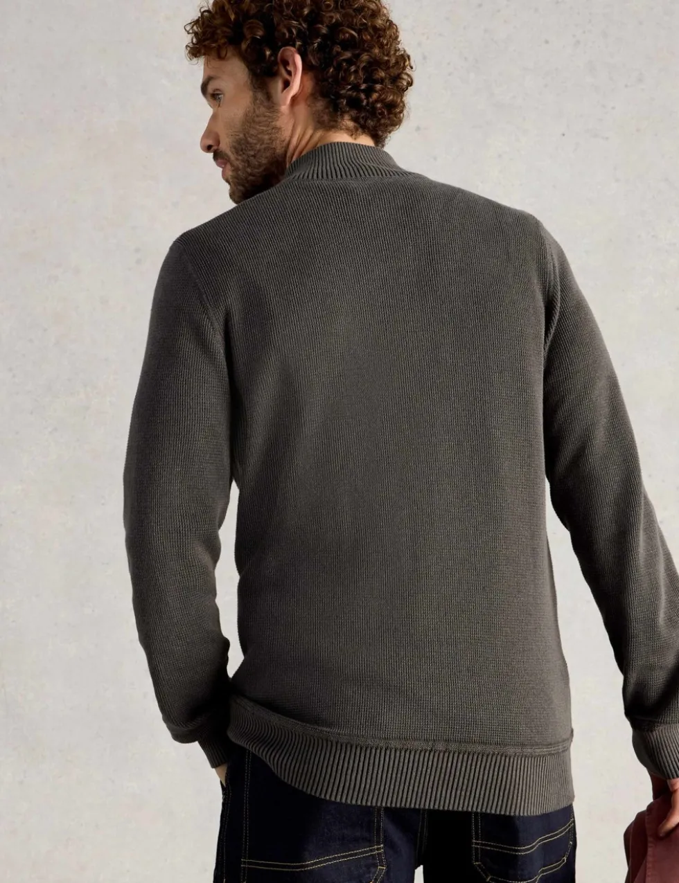 Pure Cotton Funnel Neck Jumper