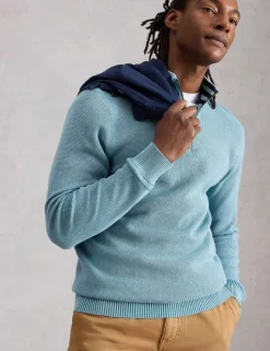 Pure Cotton Funnel Neck Jumper