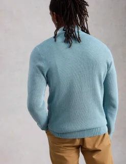 Pure Cotton Funnel Neck Jumper